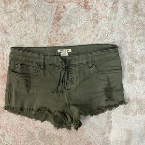 Billabong Lite Hearted Low Waist Army Green Shorts
